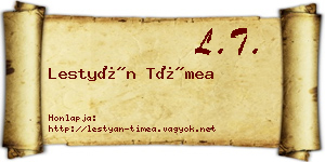 Lestyán Tímea névjegykártya