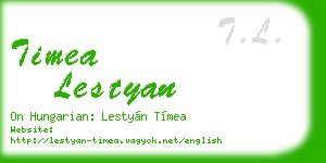 timea lestyan business card
